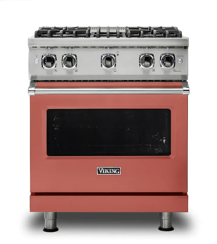 No Minimum Order VIKING VGR5304BSCLP 30" Sealed Burner Gas Range - VGR530 Viking 5 Series Red