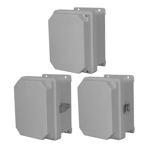 nVent Hoffman RFiberglass Reinforced Polyester Enclosure. VJ1412HWWHITE RFiberglass Reinforced Polyester Enclosure. VJ Raised Opaque Cover Type 4X, 15.32x13.32x6.60, Wht, FRP, HW Brand New