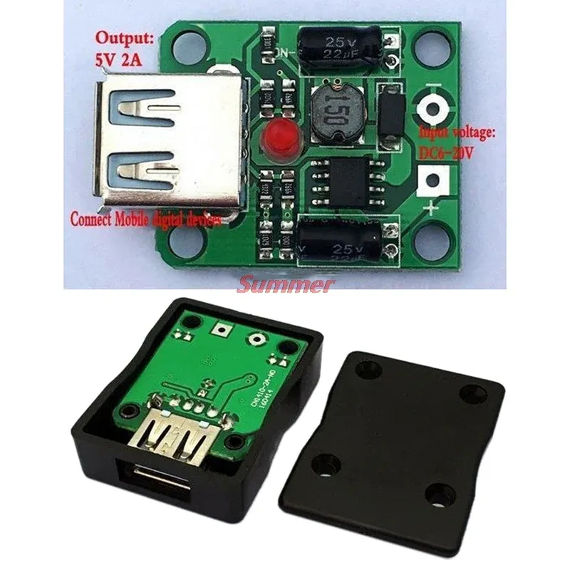 New DC 6V-20V 18V To 5V 2A Max USB Charger Regulator For Solar Panel Fold Bag/ Cell Panel/ Phone Charging Power Supply Module Today Only