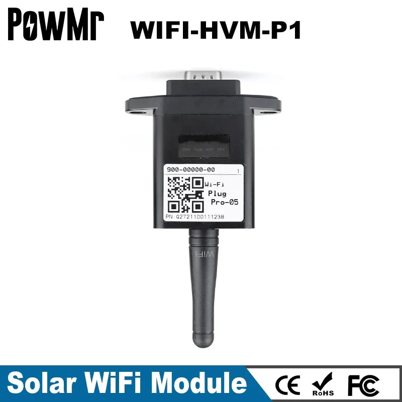 One Day Deal PowMr WiFi Module Wireless Device With RS232 Port Remote Monitoring For Hybrid Solar Power Inverter POW-HVM5.5K-48V/-P Wifi Port